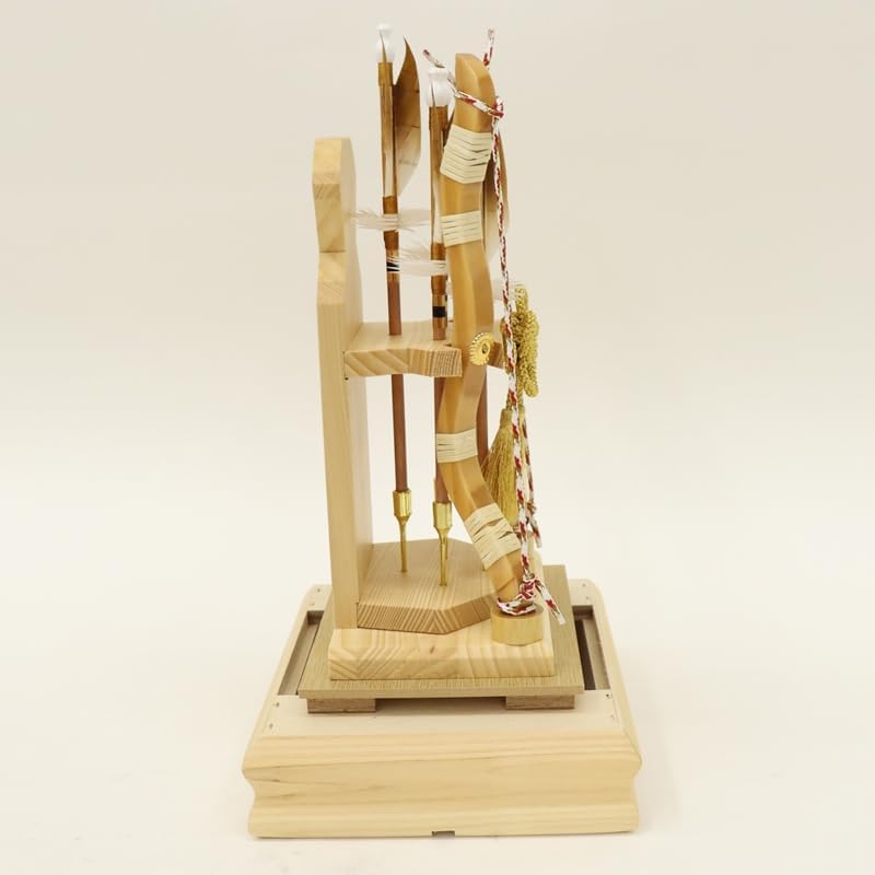 羽子板 ケース飾り ゆずき 10号 高さ45cm 帯地 吉徳大光 ホワイト塗り